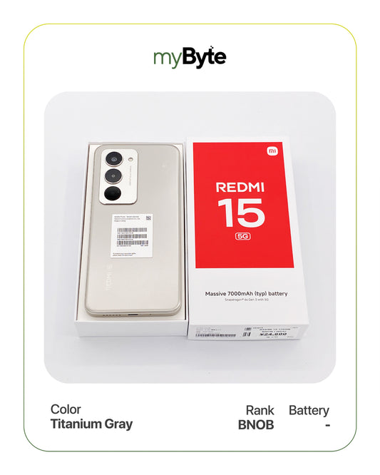 Redmi 15 5G 128GB (SIM Free) Titanium SIM Free myByte International