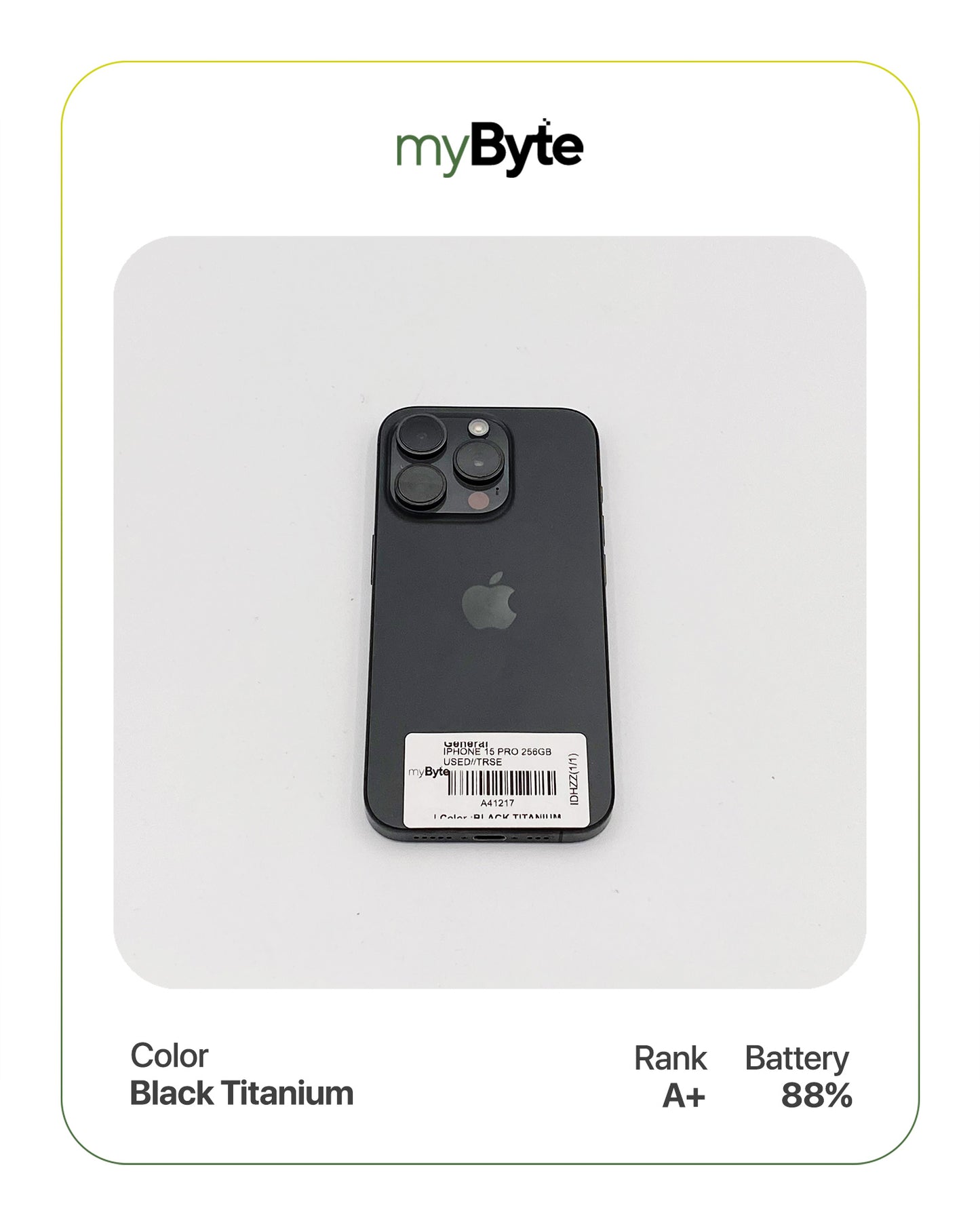 iPhone 15 Pro 5G 256GB (SIM Free) myByte International