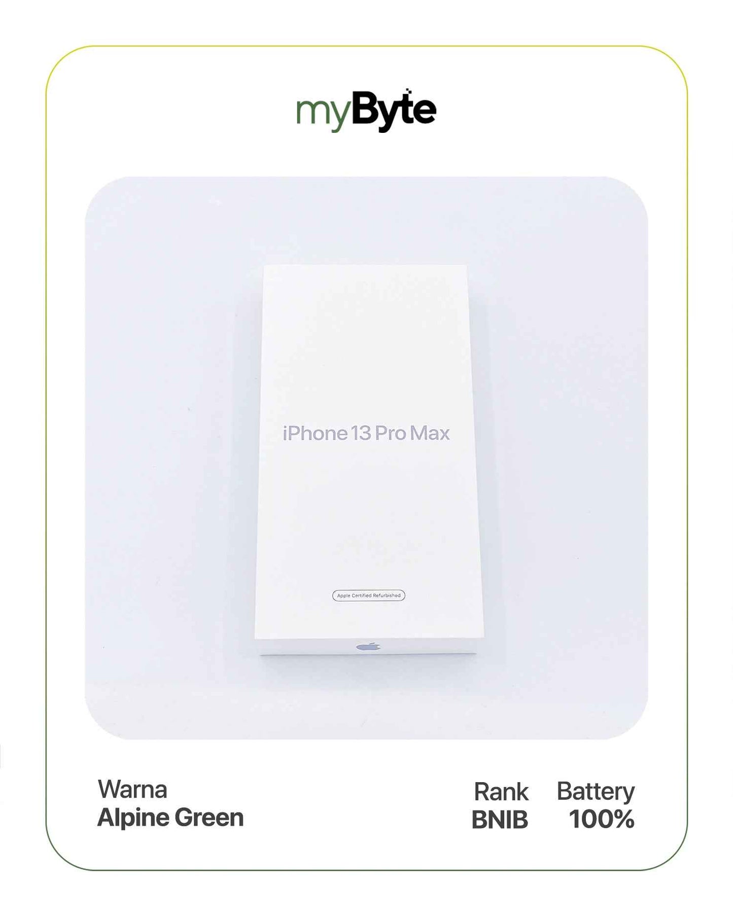iPhone 13 Pro Max 5G 512GB (SIM Free) Alpine Green SIM Free myByte International