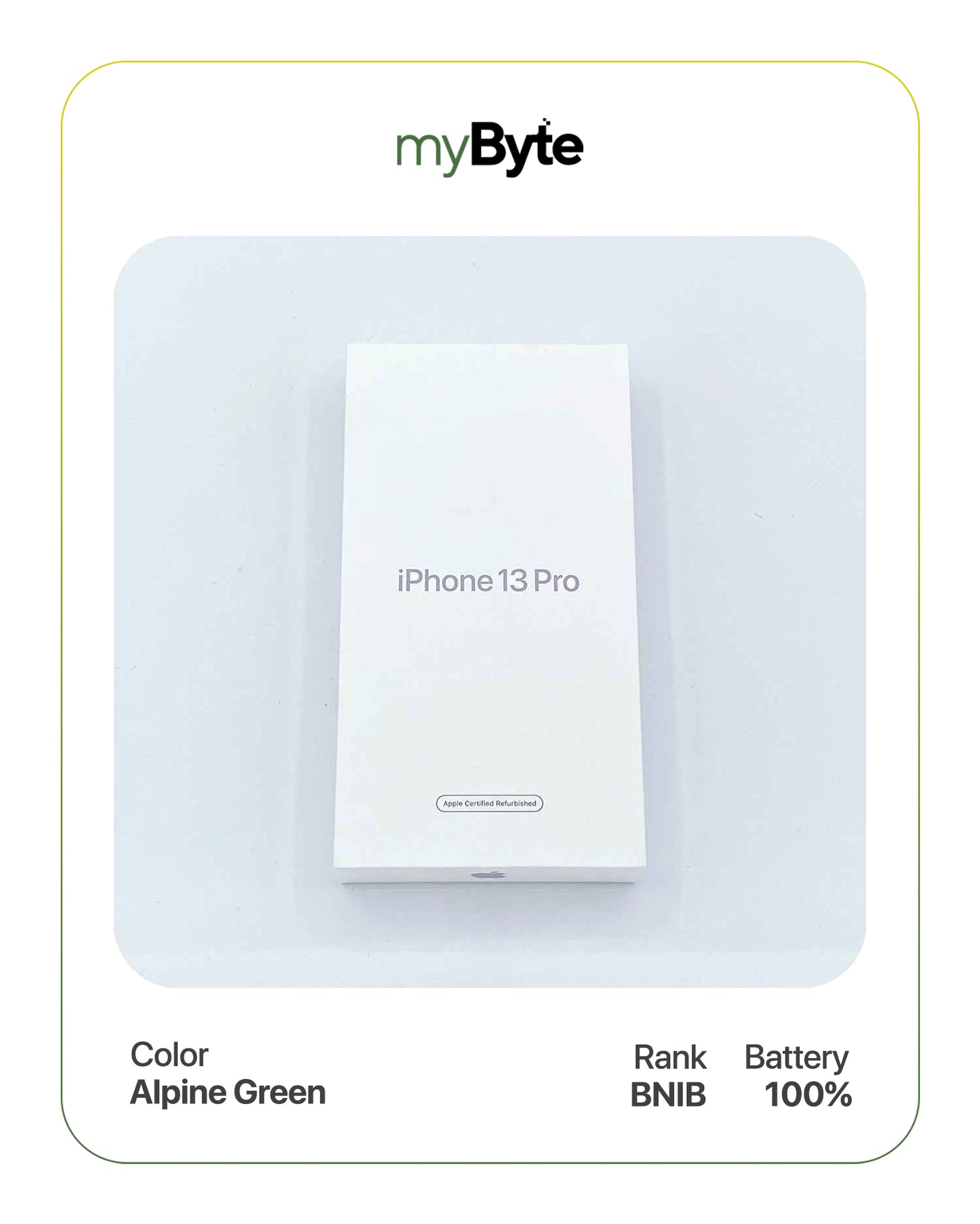 iPhone 13 Pro 5G 256GB (SIM Free) Alpine Green myByte International
