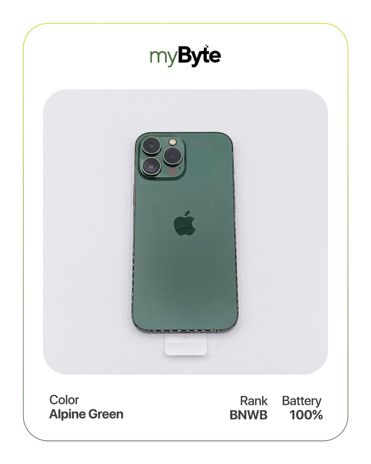 iPhone 13 Pro Max 5G 256GB (SIM Free) Alpine Green SIM Free myByte International