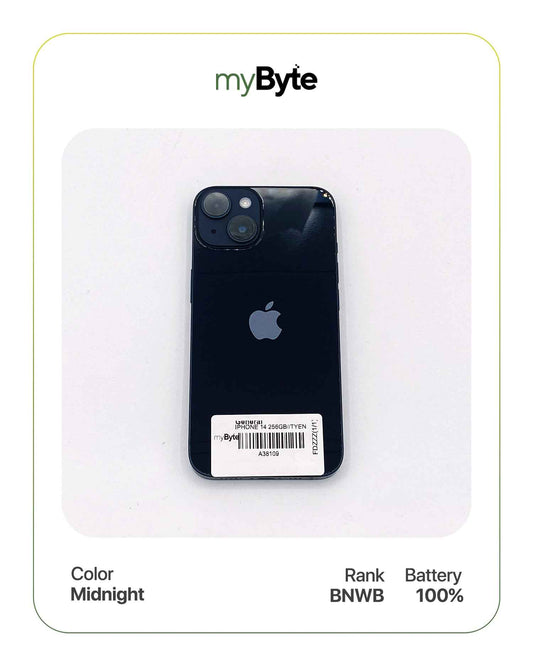 iPhone 14 5G 256GB (Sim Free) Midnight myByte International