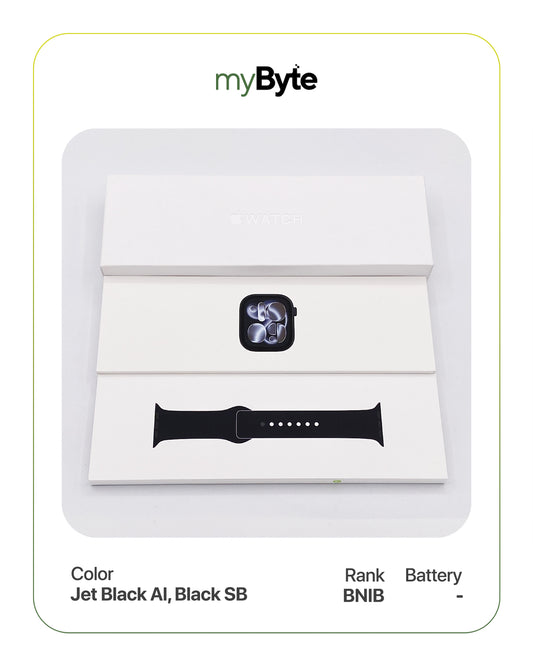 Apple Watch Series 11 46mm (Cellular) Jet Black SoftBank (-) myByte International