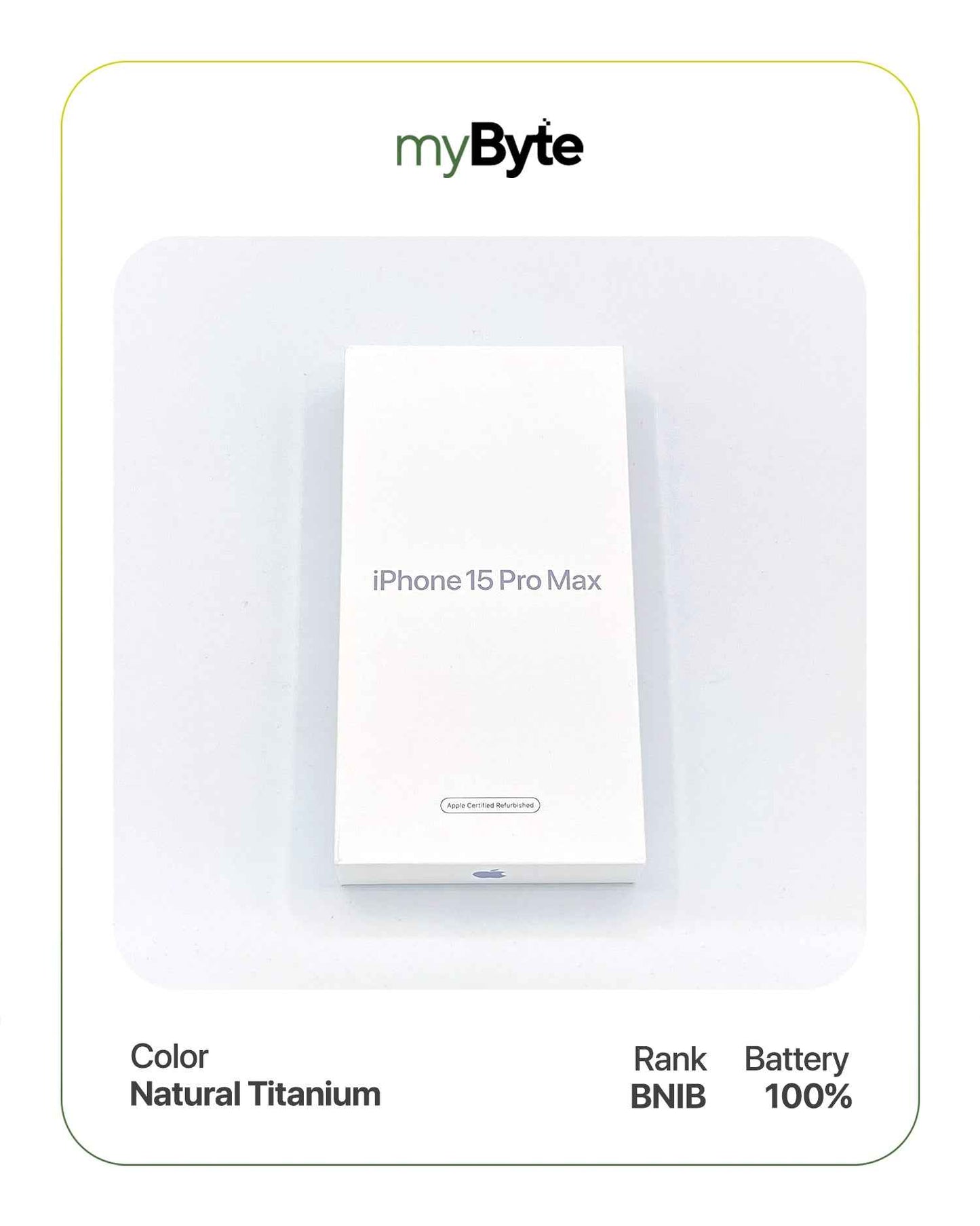 iPhone 15 Pro Max 5G 512GB (SIM Free) Natural Titanium SIM Free myByte International