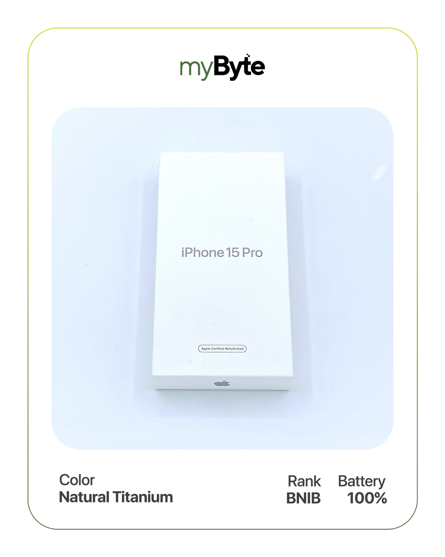 iPhone 15 Pro 5G 128GB (Sim Free) Natural Titanium SIM Free myByte International