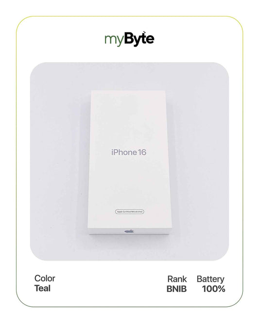 iPhone 16 5G 256GB (SIM Free) Teal myByte International