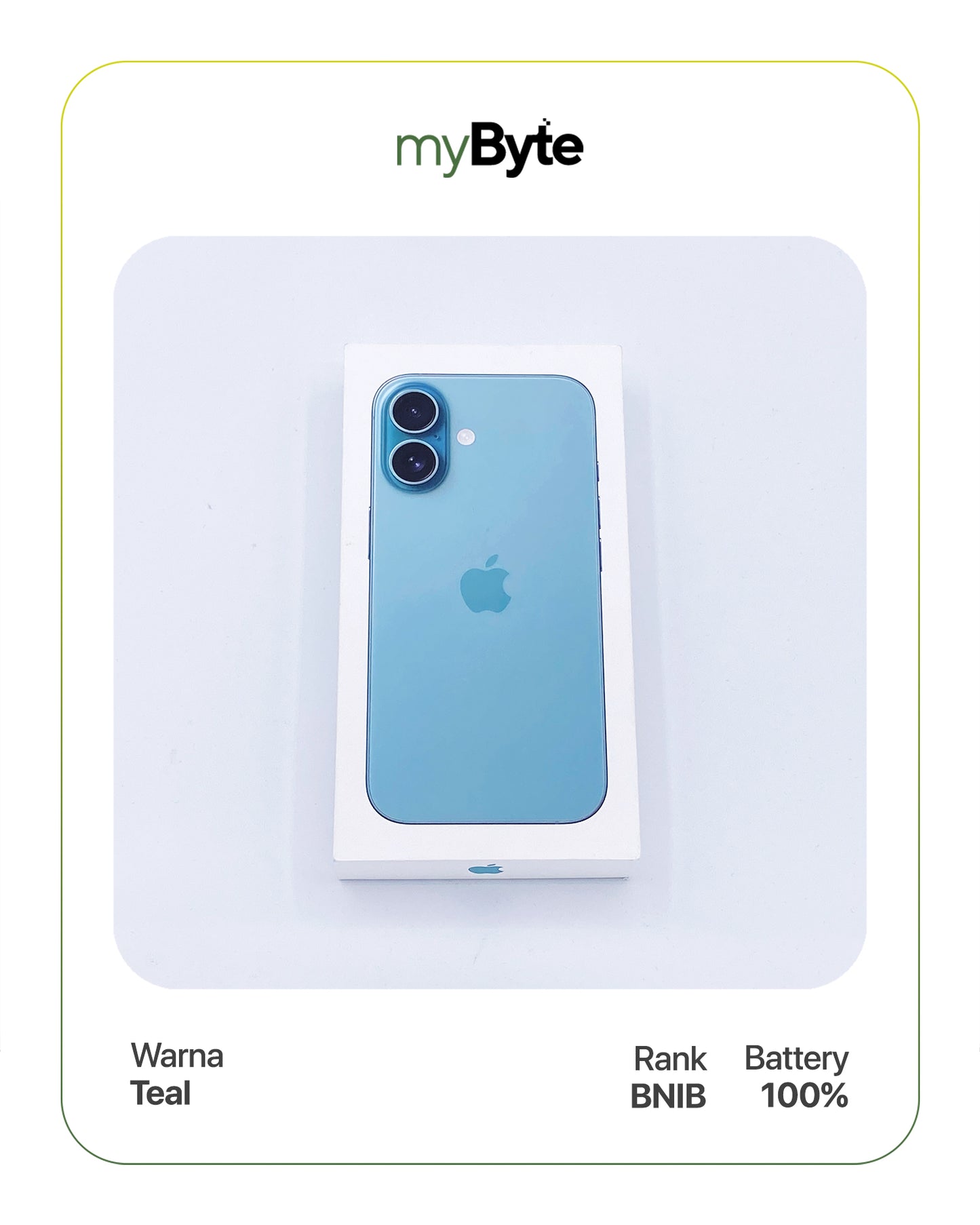 iPhone 16 Plus 5G 256GB (Sim Free) Teal myByte International