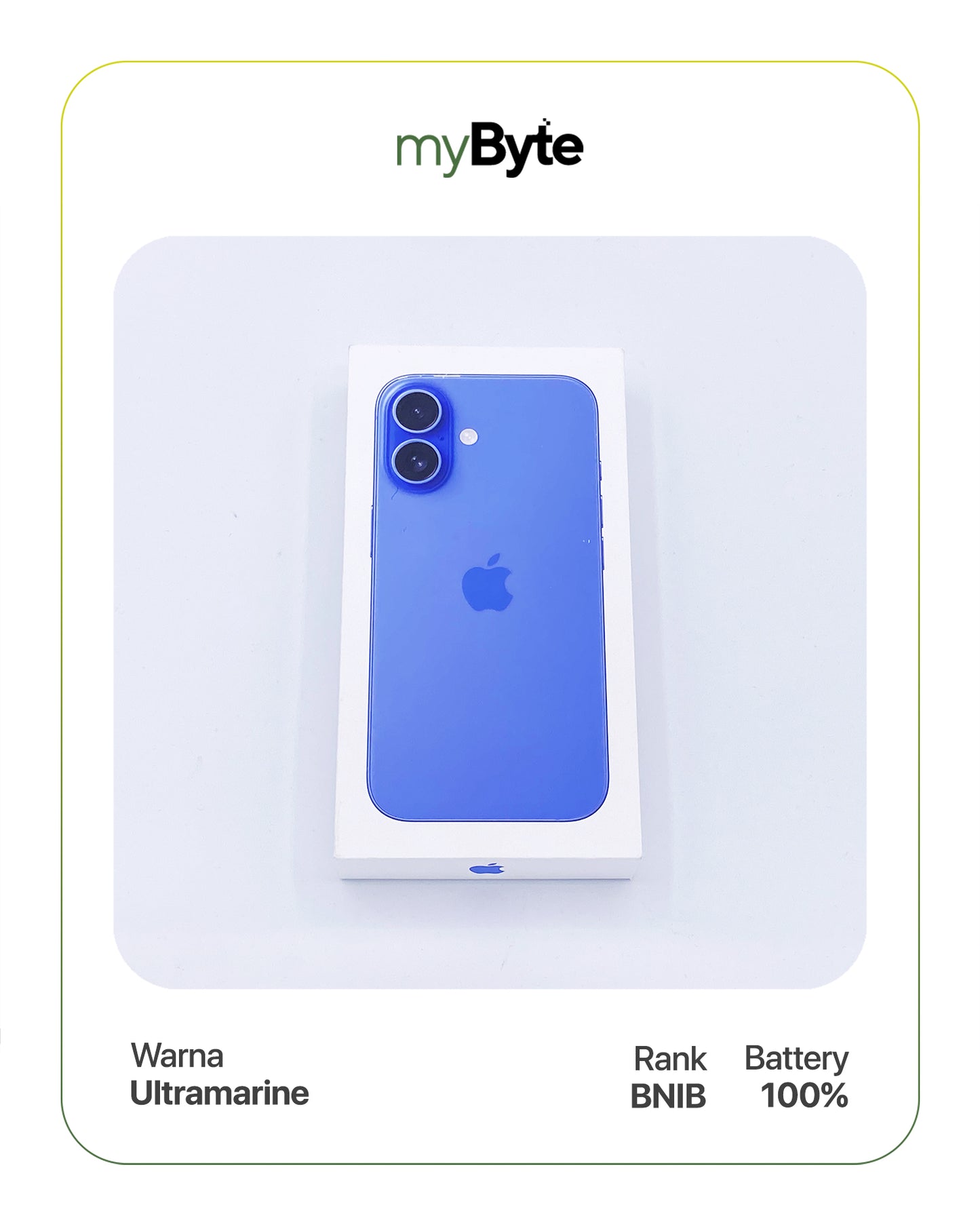 iPhone 16 Plus 5G 256GB (Sim Free) Ultramarine myByte International