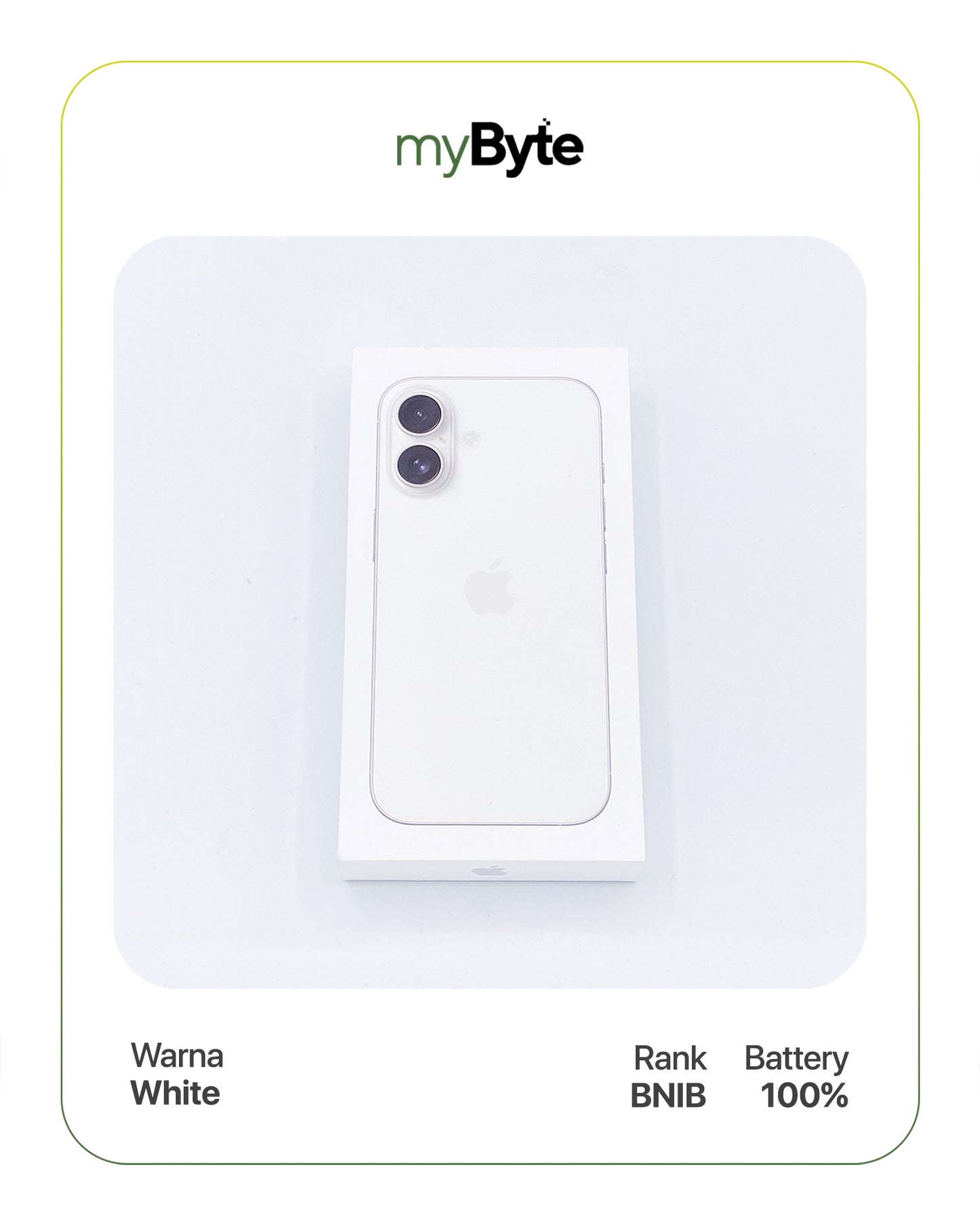 iPhone 16 Plus 5G 256GB (Sim Free) White myByte International