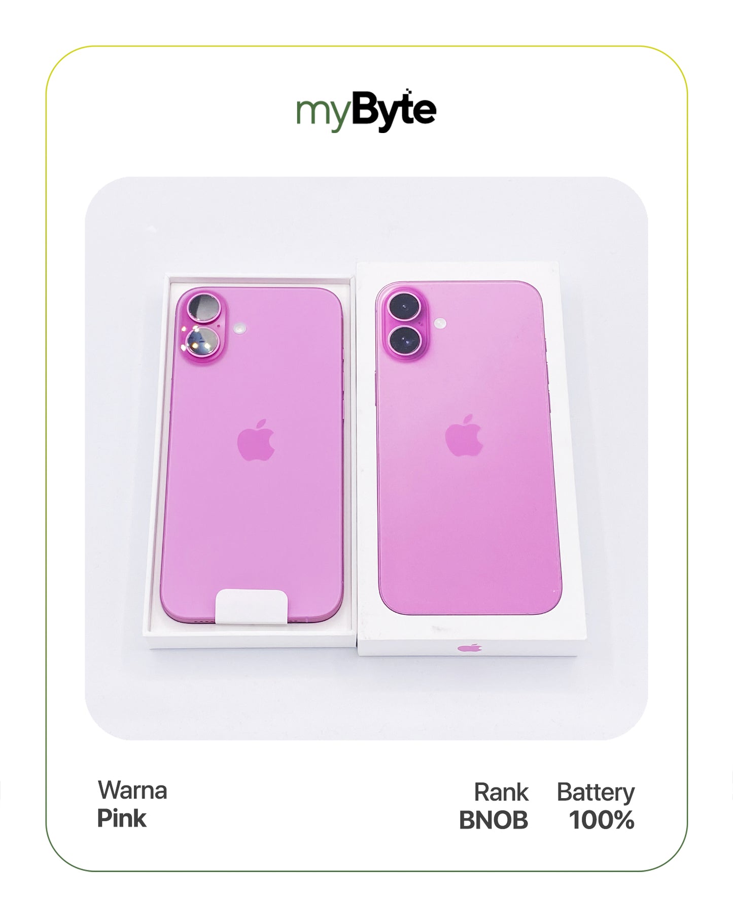 iPhone 16 Plus 5G 128GB (Sim Free) Pink myByte International