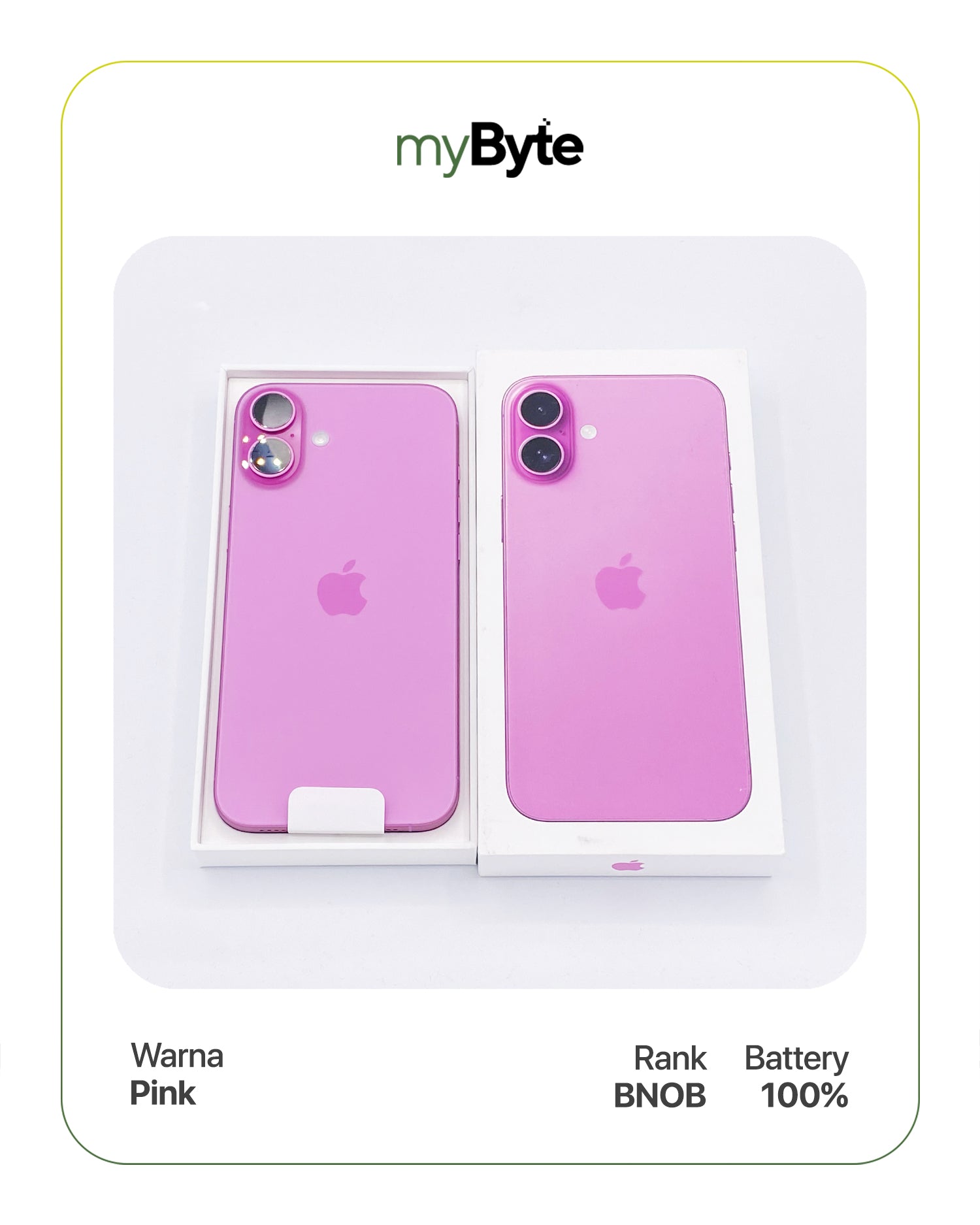 iPhone 16 Plus 5G 128GB (Sim Free) Pink myByte International