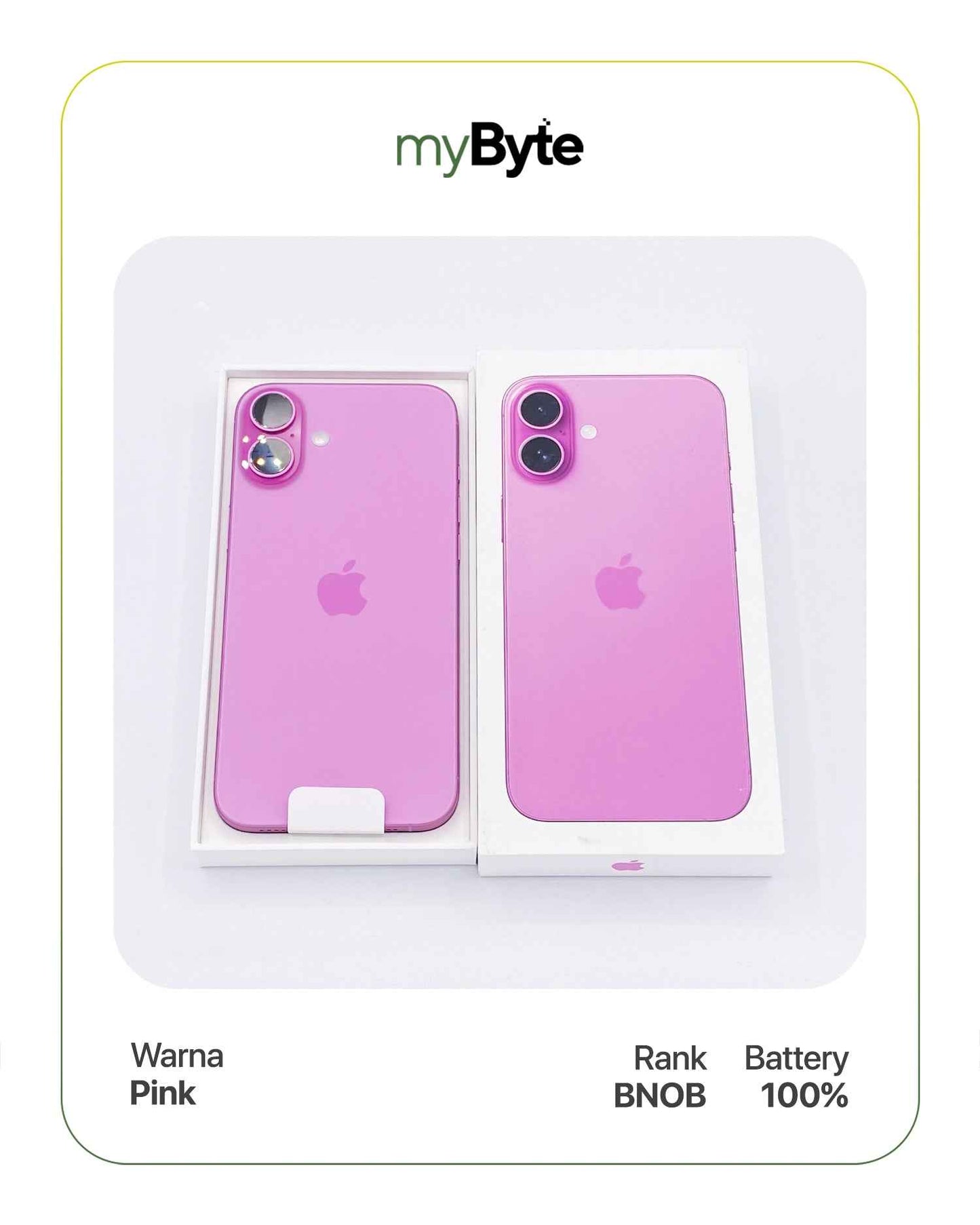 iPhone 16 5G 256GB (SIM Free) Pink myByte International