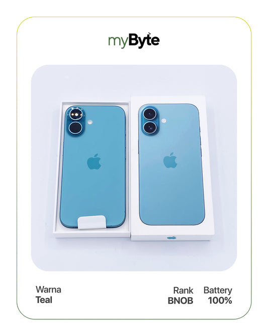 iPhone 16 Plus 5G 256GB (Sim Free) Teal myByte International