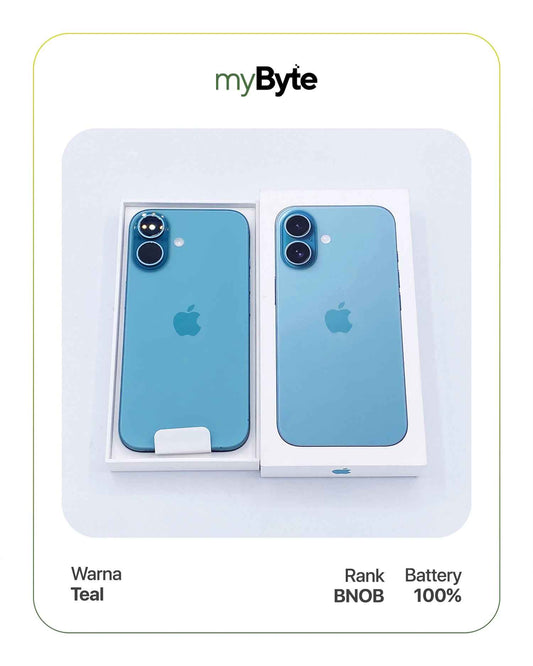 iPhone 16 5G 256GB (SIM Free) Teal myByte International