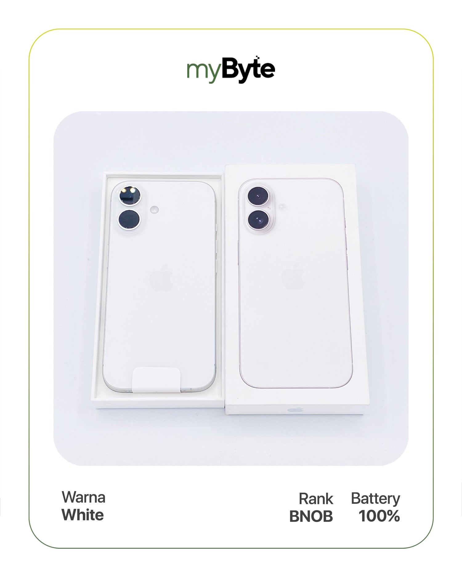 iPhone 16 Plus 5G 256GB (Sim Free) White myByte International