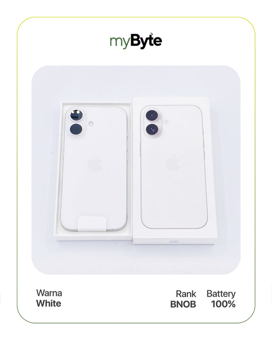 iPhone 16 Plus 5G 128GB (Sim Free) White myByte International