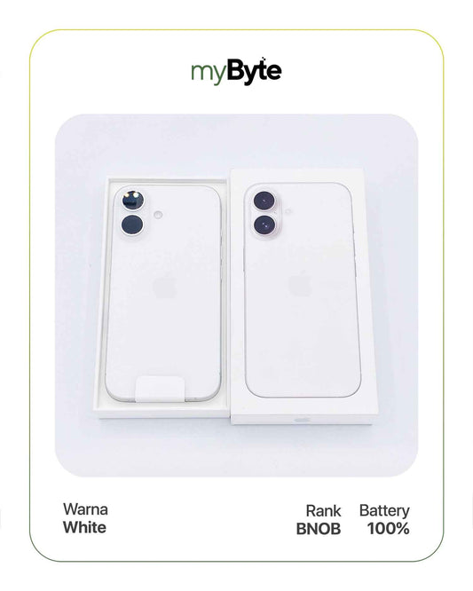 iPhone 16 Plus 5G 128GB (Sim Free) White myByte International