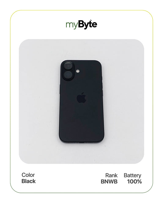 iPhone 16 5G 256GB (SIM Free) Black myByte International