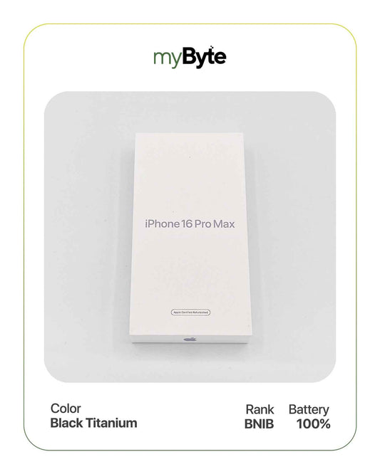 iPhone 16 Pro Max 5G 256GB (Sim Free) Black Titanium SIM Free myByte International