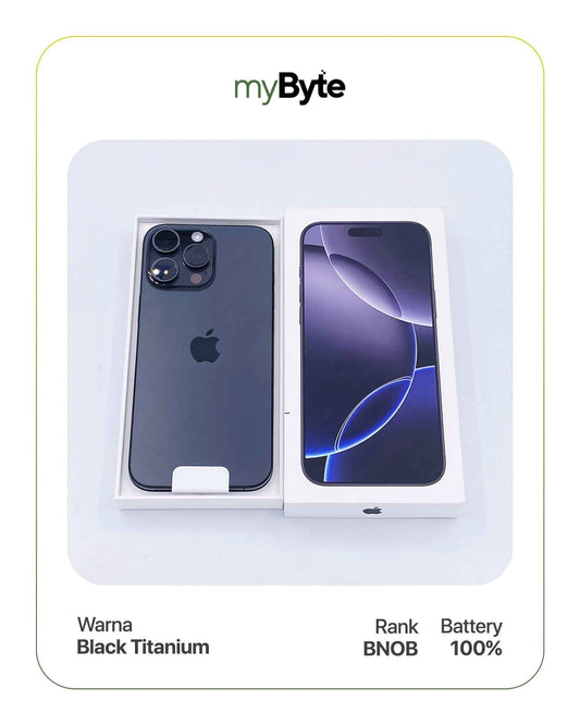 iPhone 16 Pro 5G 128GB (Sim Free) Black Titanium myByte International
