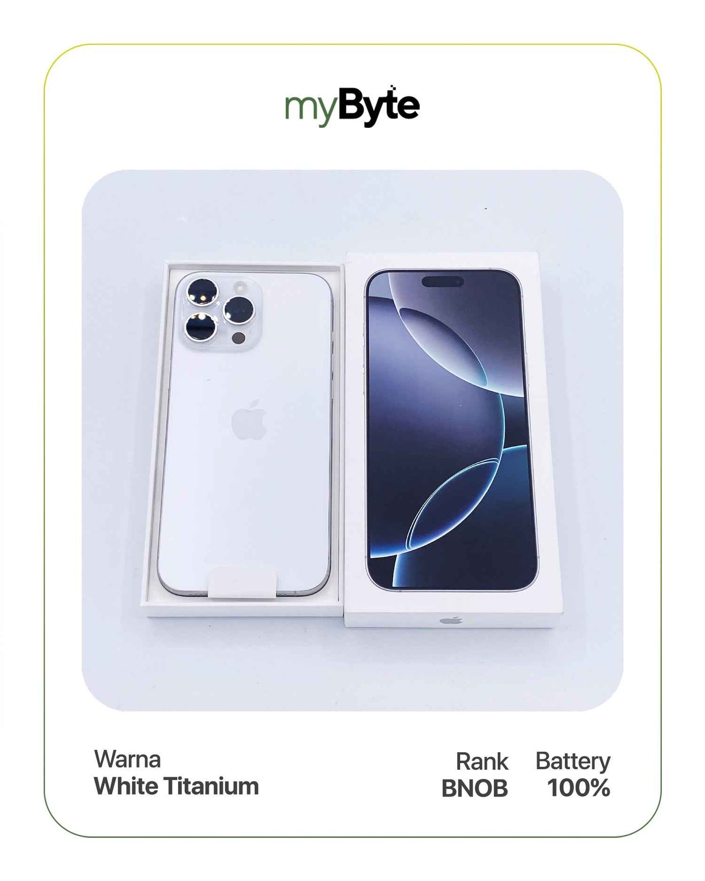 iPhone 16 Pro 5G 512GB (Sim Free) White Titanium myByte International