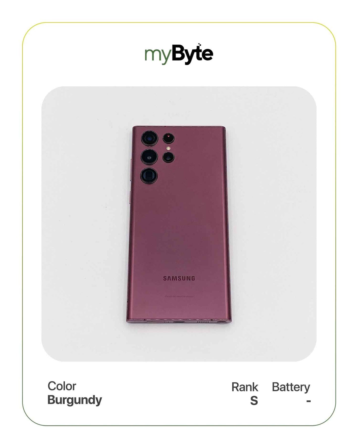 Samsung Galaxy S22 Ultra 5G 256GB (SIM Free) myByte International