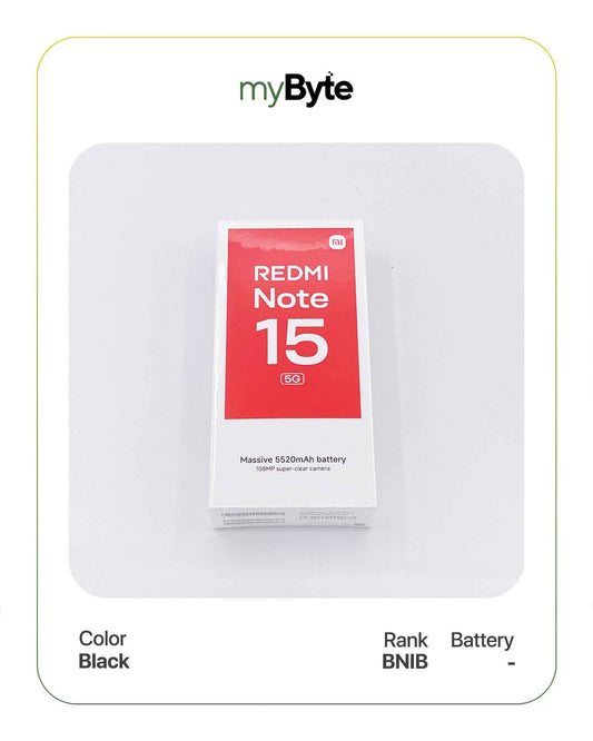 Redmi Note 15 5G 256GB (SIM Free) Black SIM Free myByte International