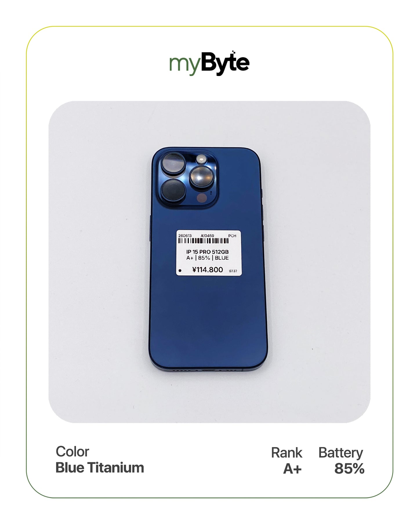 iPhone 15 Pro 5G 512GB (SIM Free) myByte International