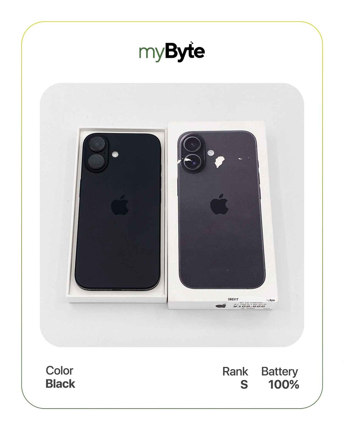 iPhone 16 5G 256GB (SIM Free) myByte International