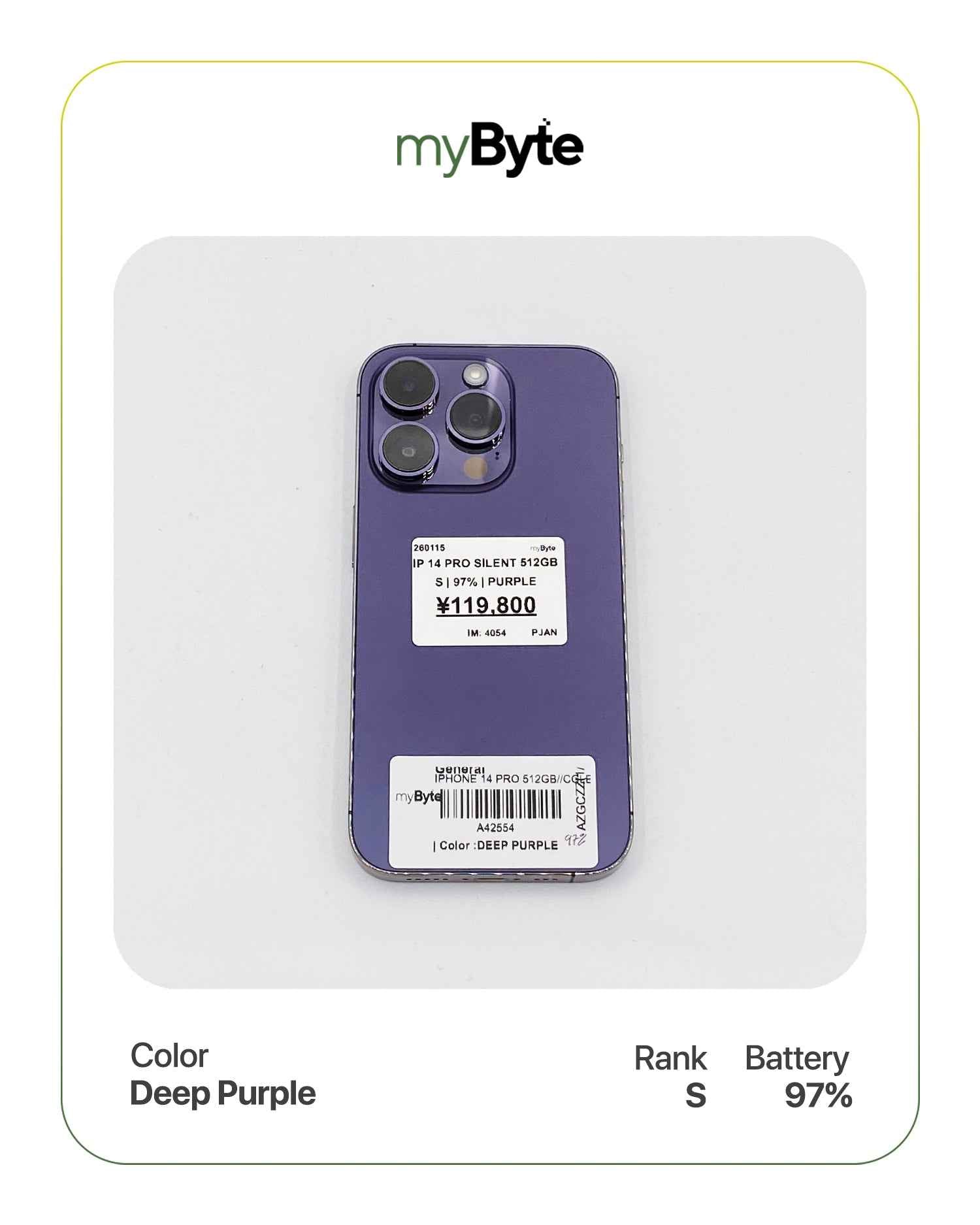 iPhone 14 Pro 5G 512GB Silent Camera (SIM Free) - MyByte