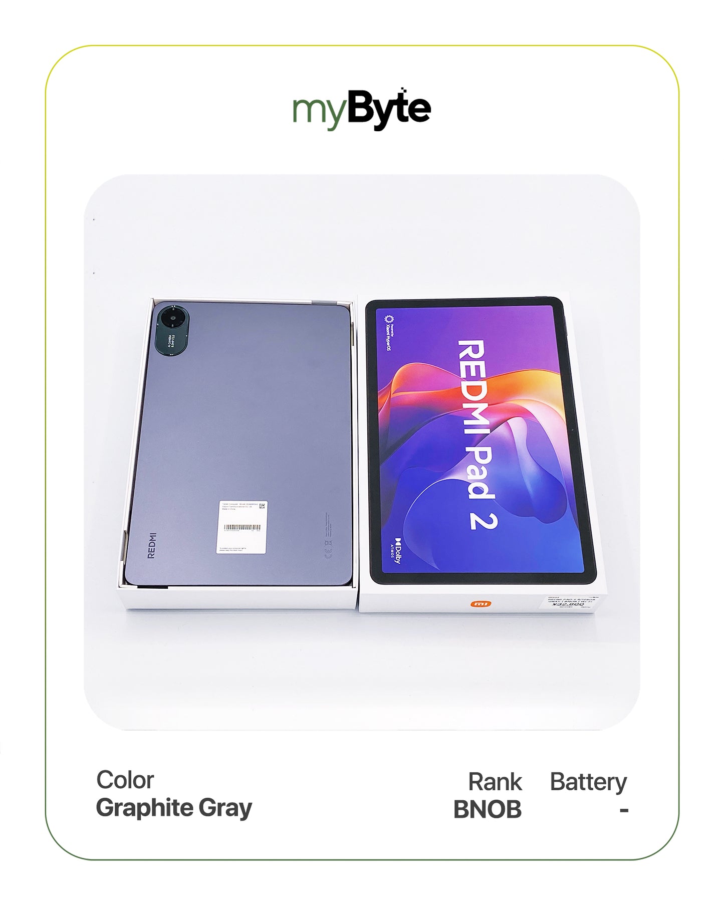 Redmi Pad 2 128GB (Wi-Fi) Graphite Gray myByte International