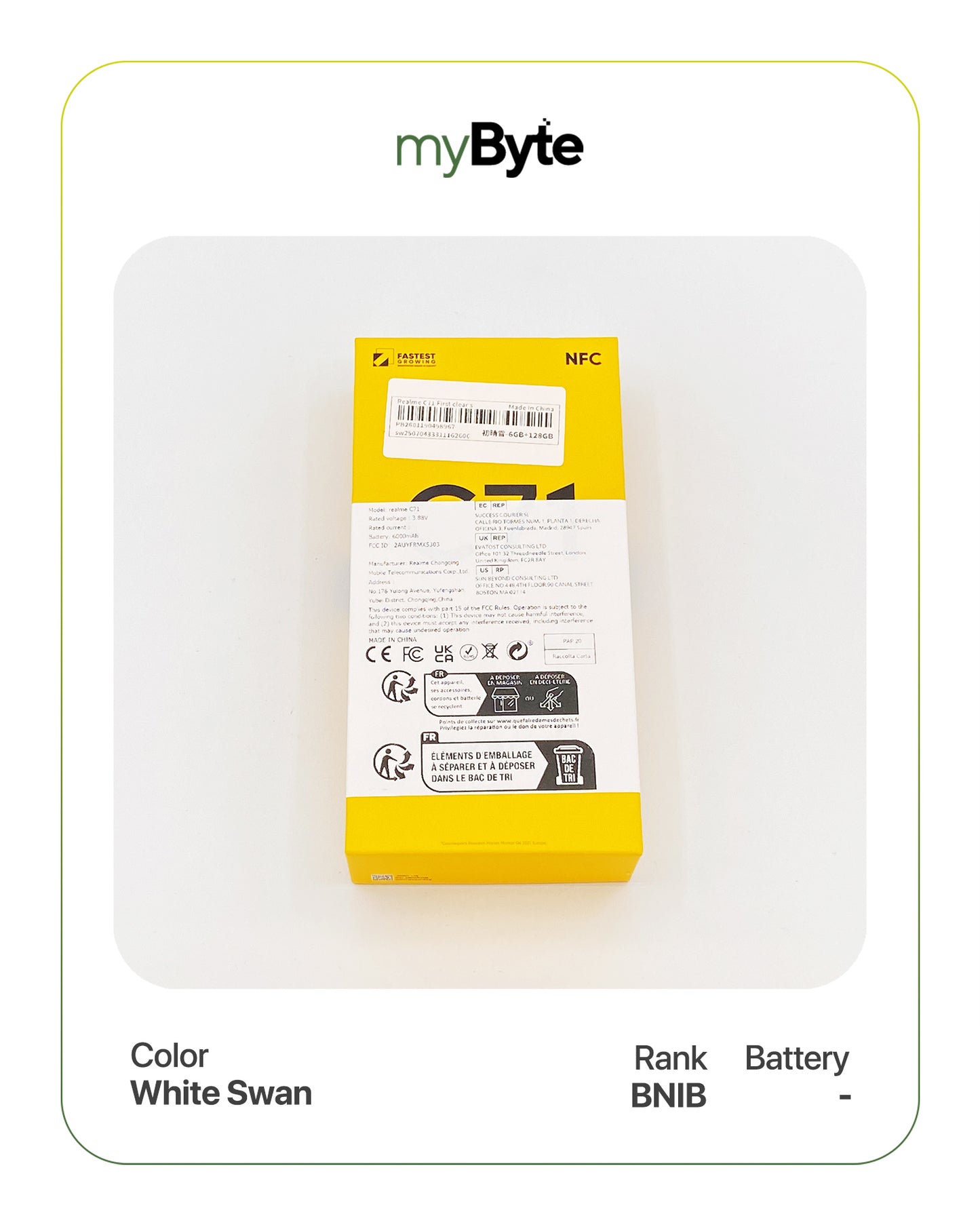 Realme Note C71 128GB (SIM Free) White Swan SIM Free myByte International