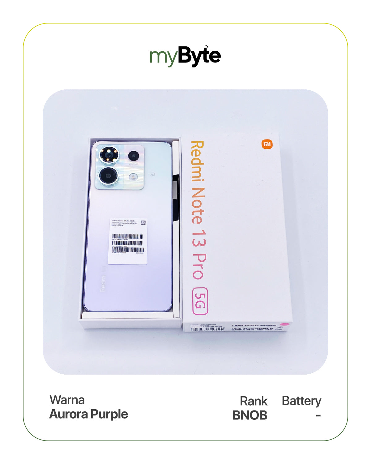 Redmi Note 13 Pro 5G 256GB (Sim Free) Aurora Purple SIM Free myByte International