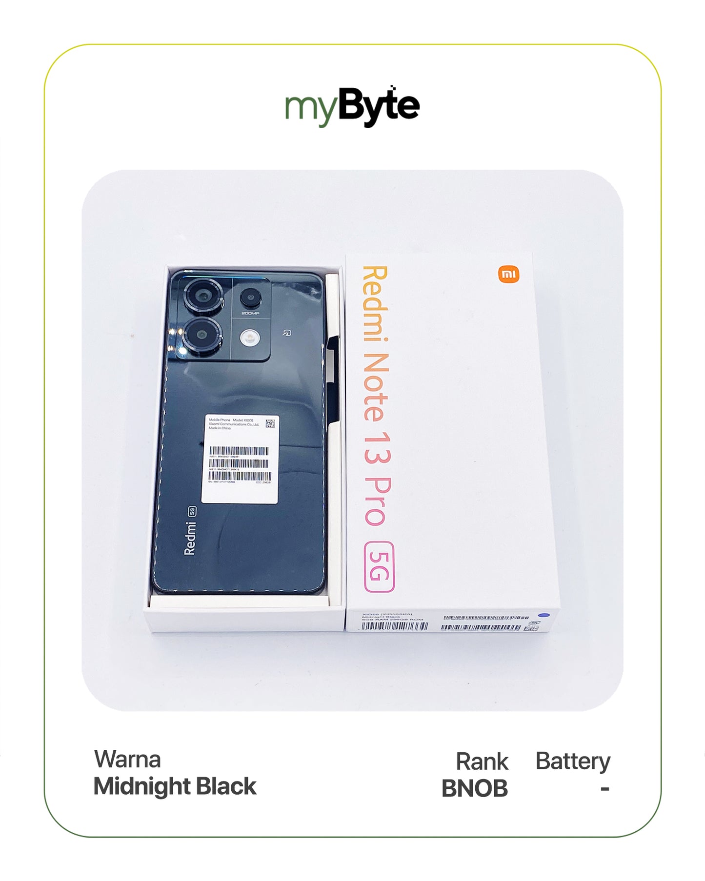 Redmi Note 13 Pro 5G 256GB (Sim Free) Midnight Black SIM Free myByte International