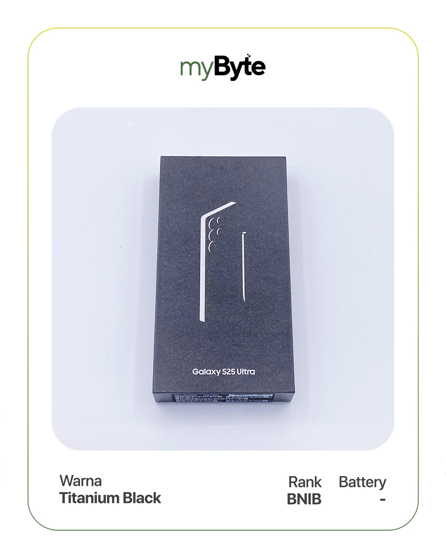 Samsung Galaxy S25 Ultra 5G 1TB Dual SIM (Silent Camera) Titanium Black SIM Free myByte International