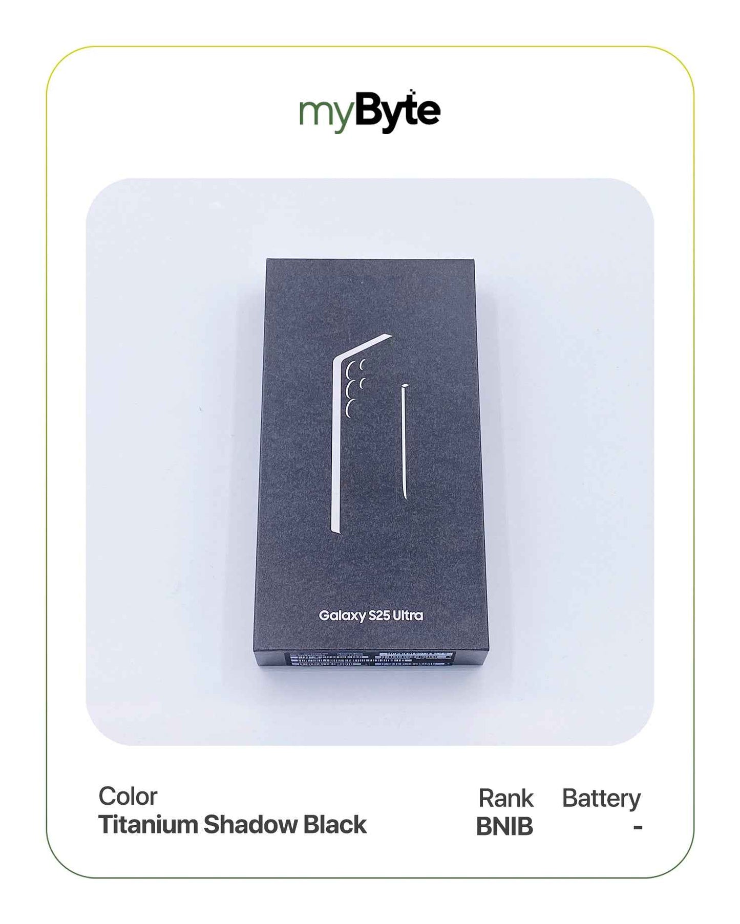 Samsung Galaxy S25 Ultra 5G 1TB Silent Camera (Dual SIM) Titanium Shadow Black SIM Free myByte International