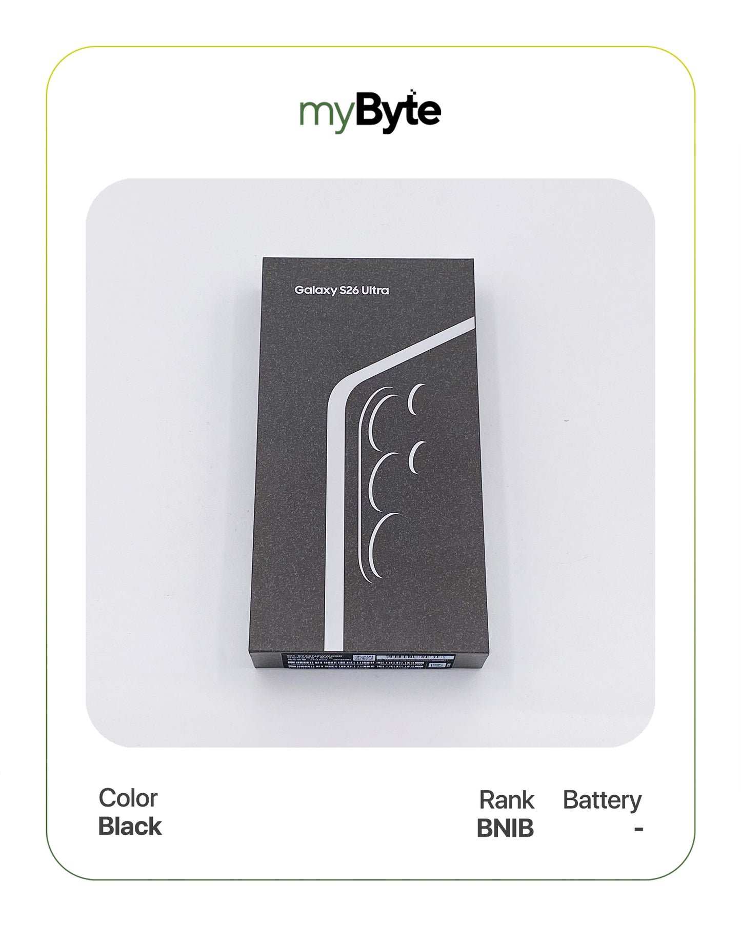 Samsung Galaxy S26 Ultra 5G 512GB (SIM Free) Black SIM Free myByte International