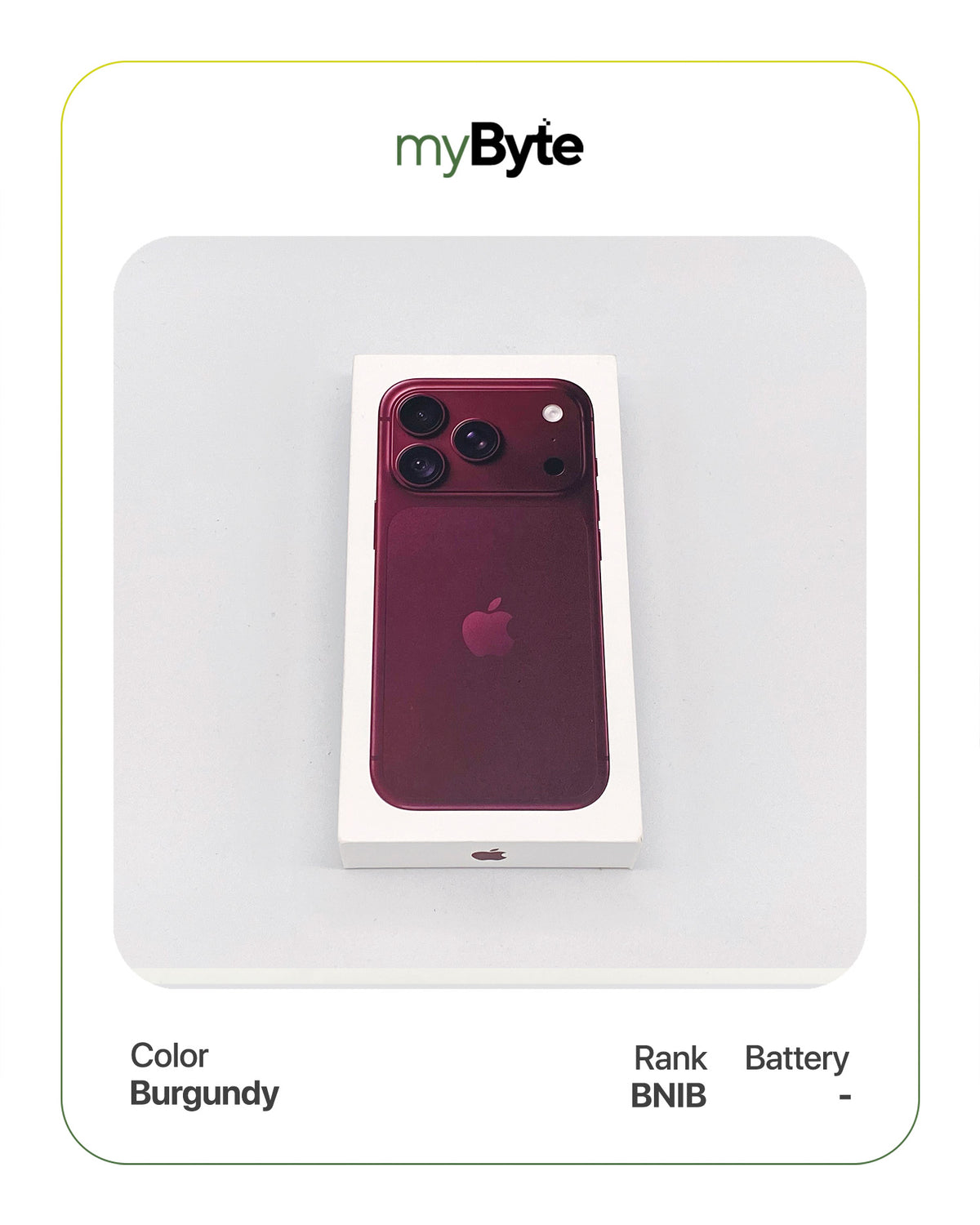 iPhone 18 Pro 5G 512GB eSIM (SIM Free) Burgundy myByte International