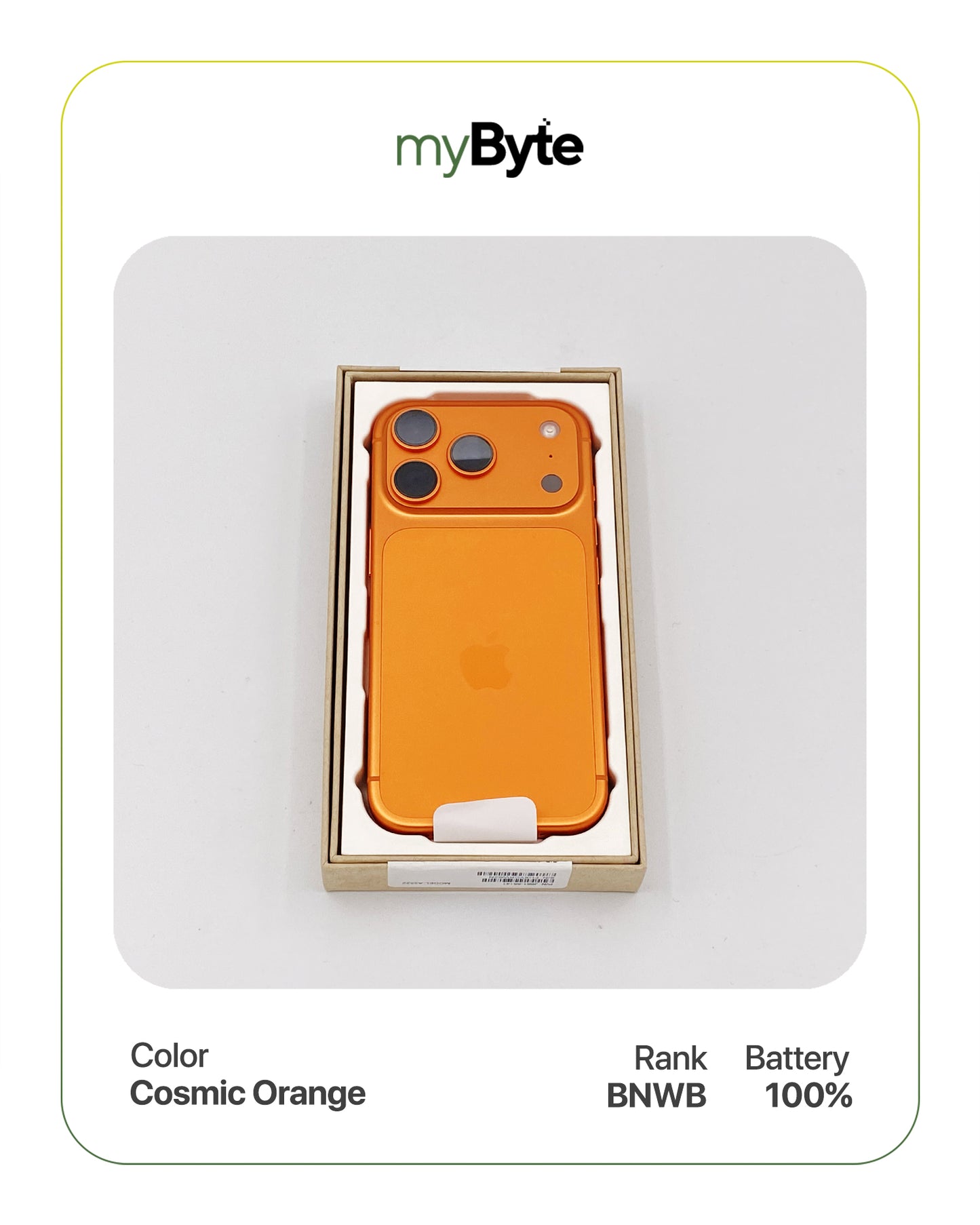 iPhone 17 Pro 5G 256GB eSIM (SIM Free) Cosmic Orange myByte International