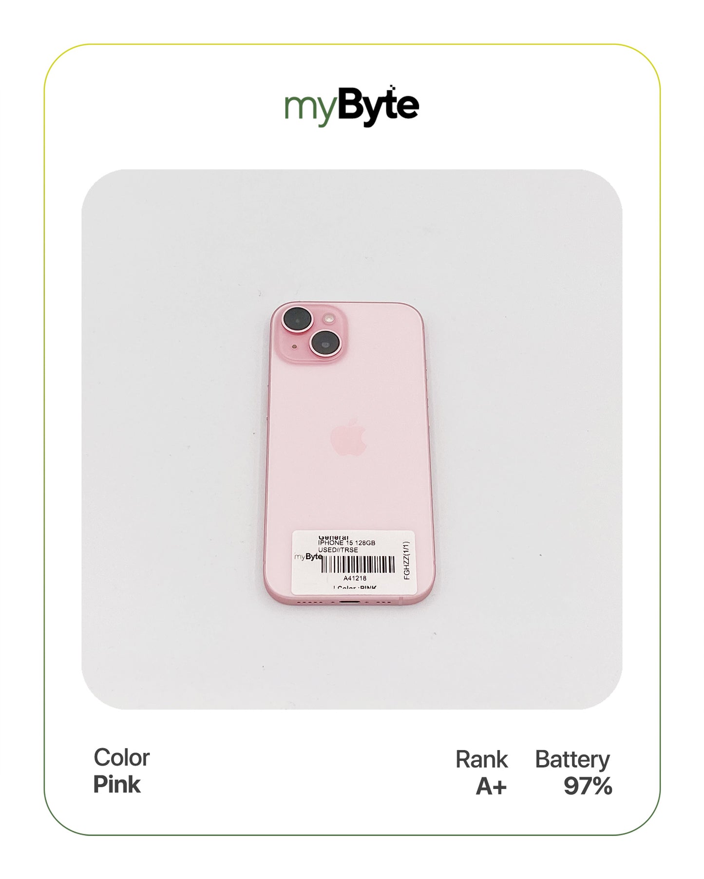 iPhone 15 5G 128GB (SIM Free) myByte International