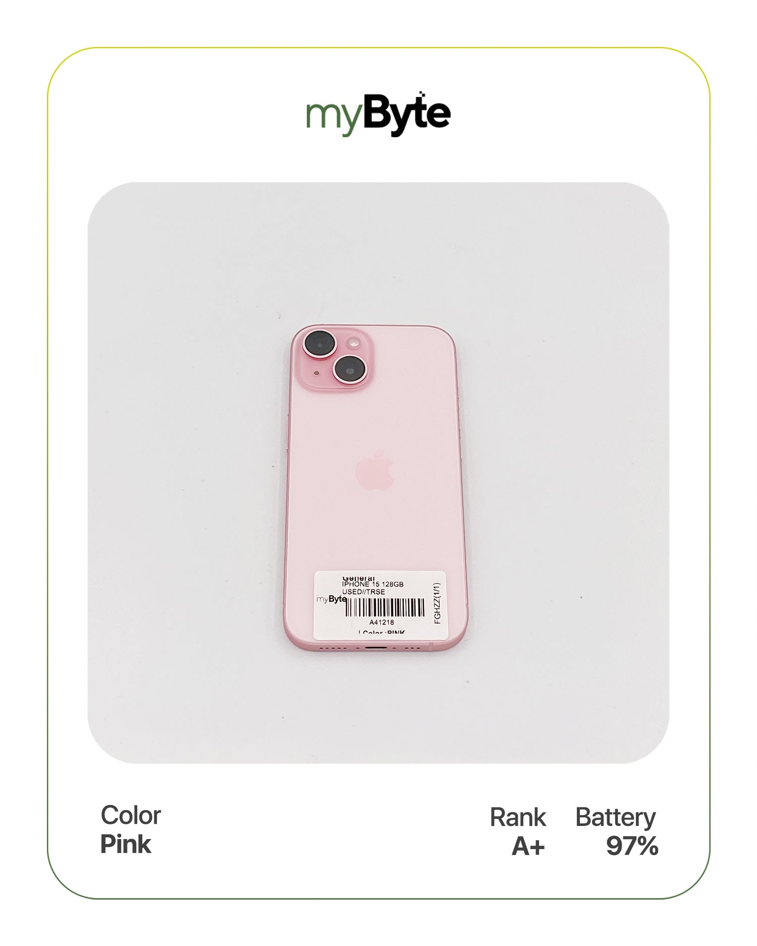 iPhone 15 5G 128GB (SIM Free) myByte International