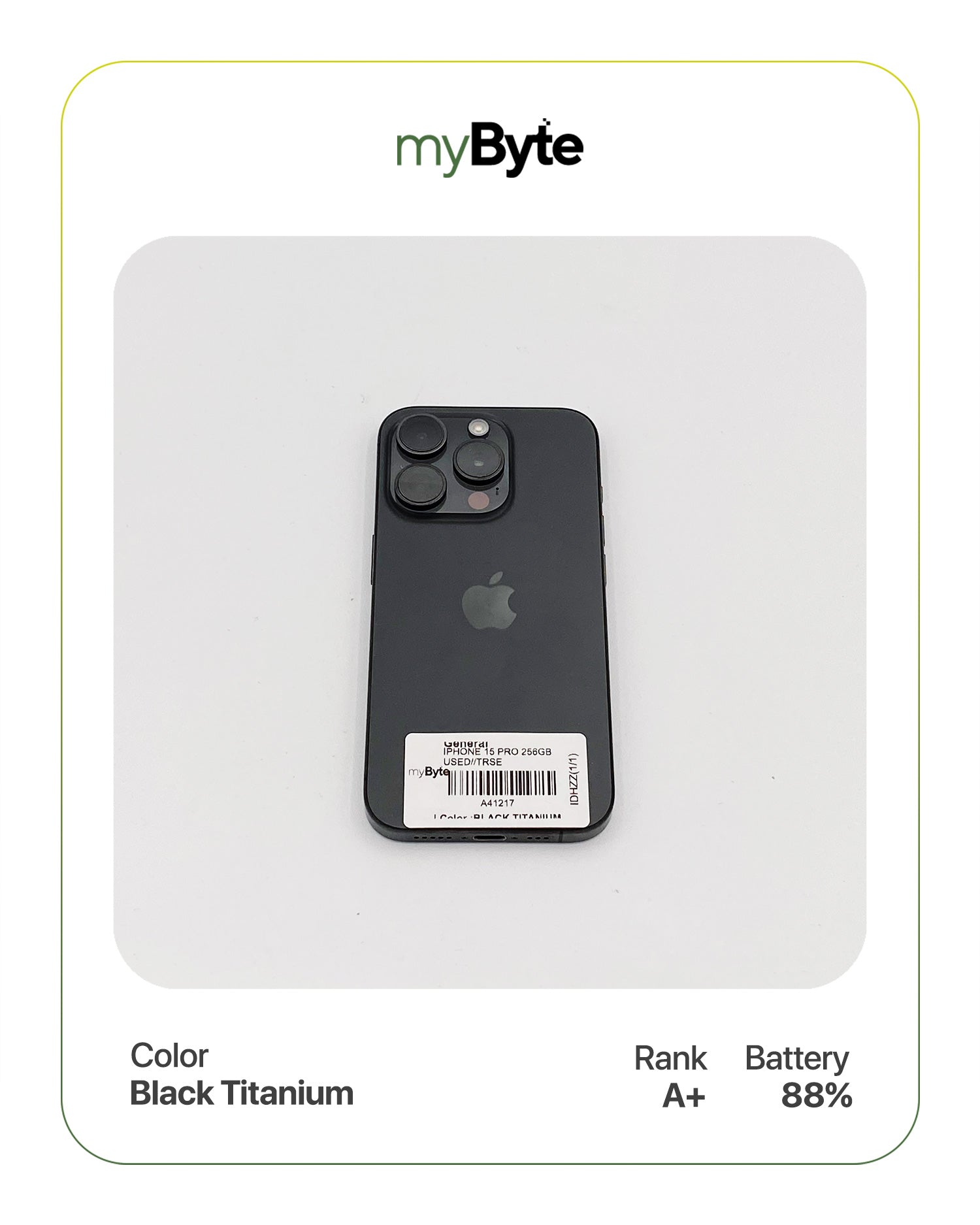 iPhone 15 Pro 5G 256GB (SIM Free) myByte International