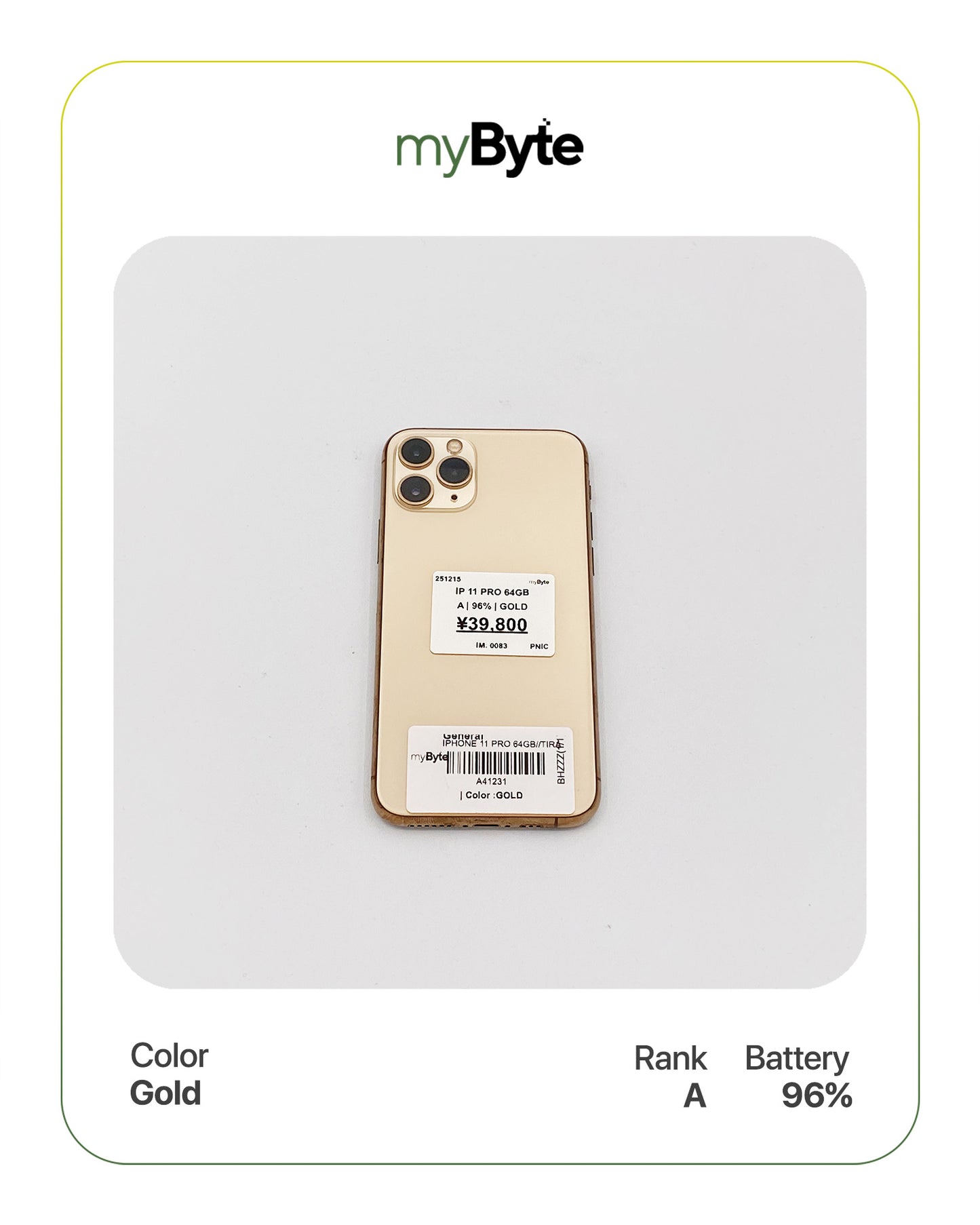 iPhone 11 Pro 64GB (SIM Free) myByte International