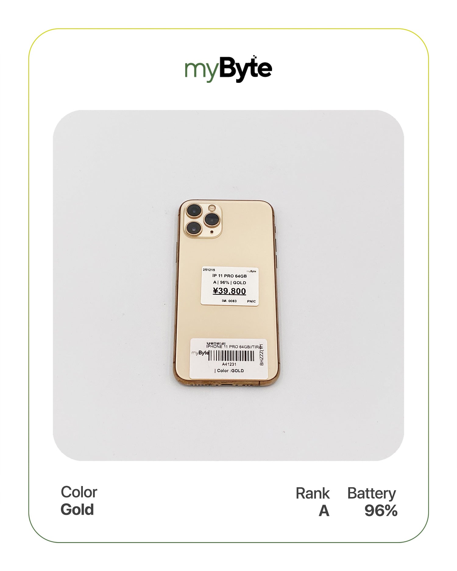 iPhone 11 Pro 64GB (SIM Free) myByte International