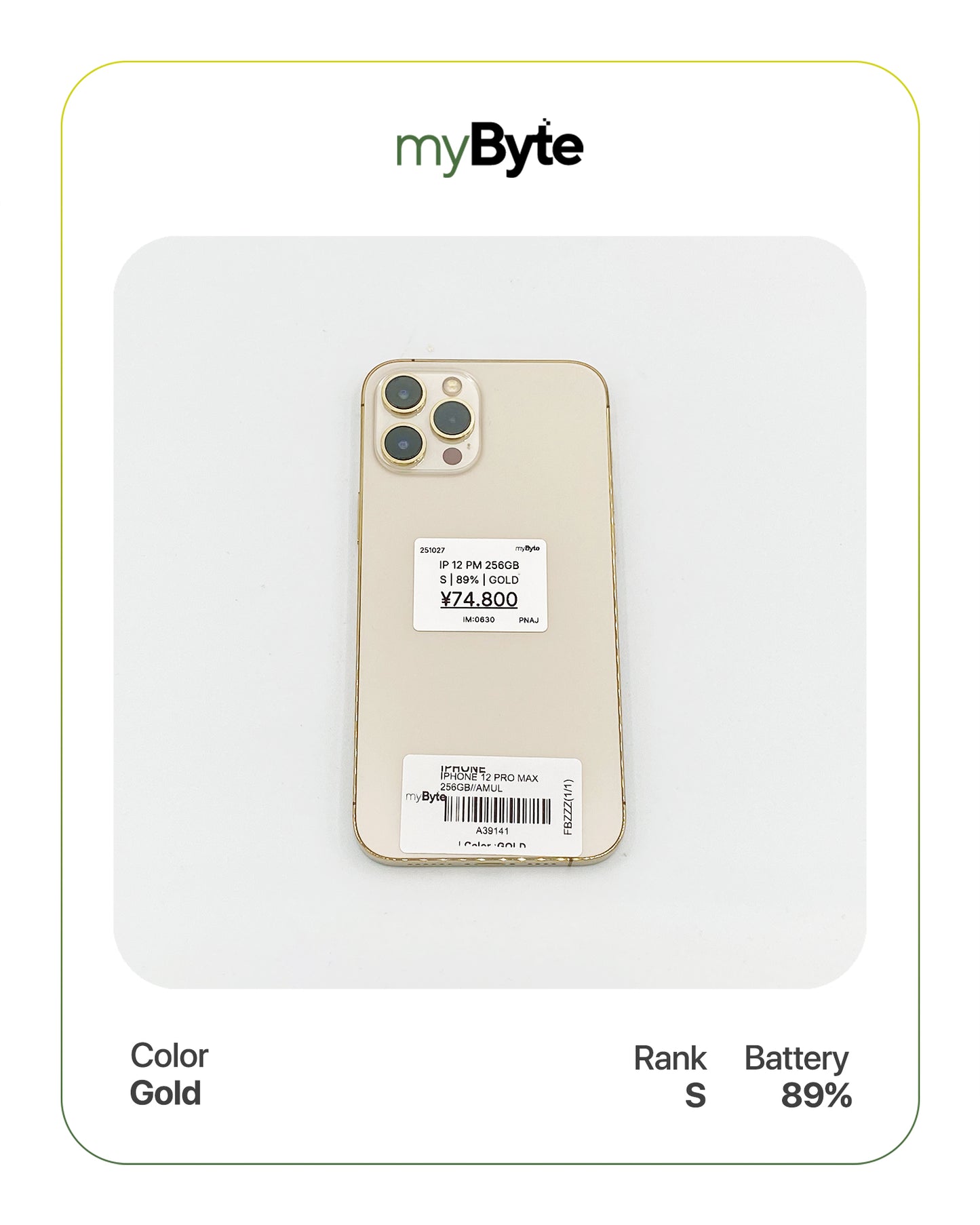 iPhone 12 Pro Max 5G 256GB (SIM Free) myByte International