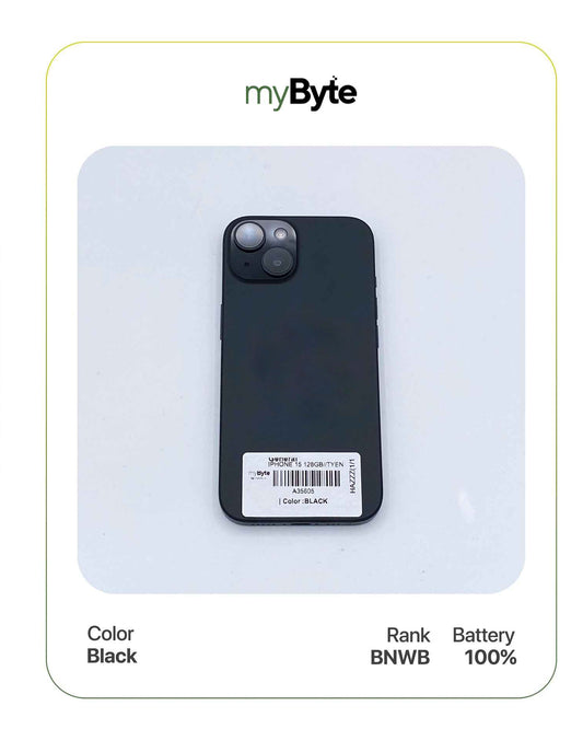 iPhone 15 5G 256GB (Sim Free) Black myByte International