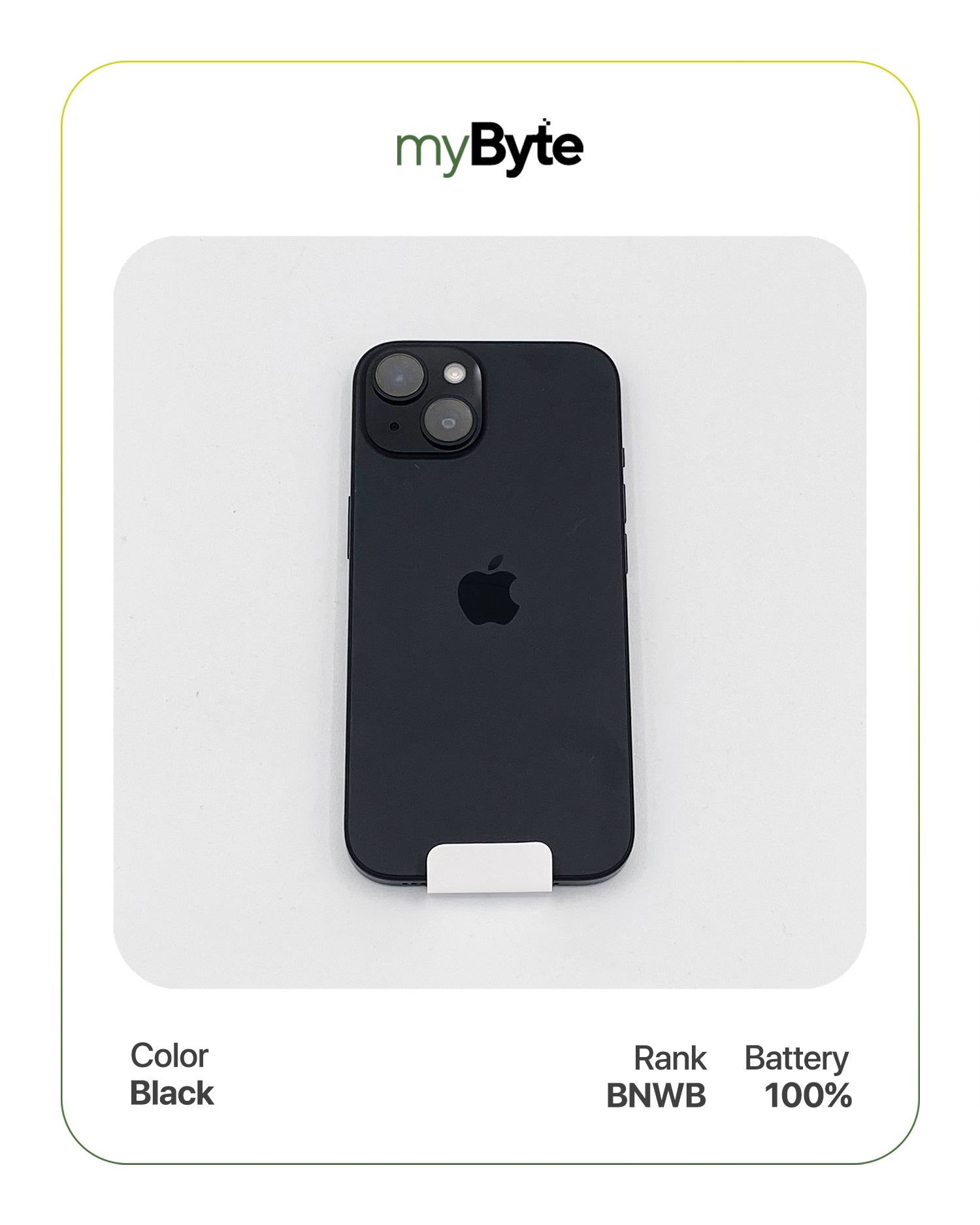 iPhone 15 5G 128GB (SIM Free) Black myByte International