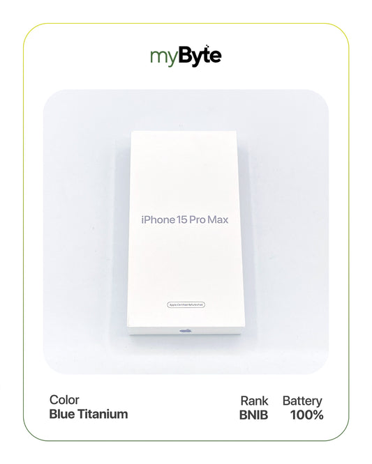 iPhone 15 Pro 5G 128GB (Sim Free) Blue Titanium SIM Free myByte International