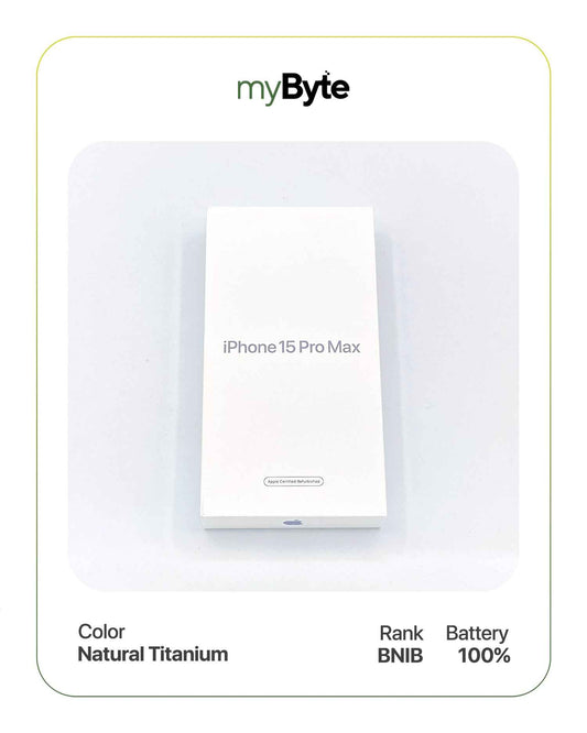 iPhone 15 Pro Max 5G 512GB Silent Camera (Dual SIM) Natural Titanium SIM Free myByte International