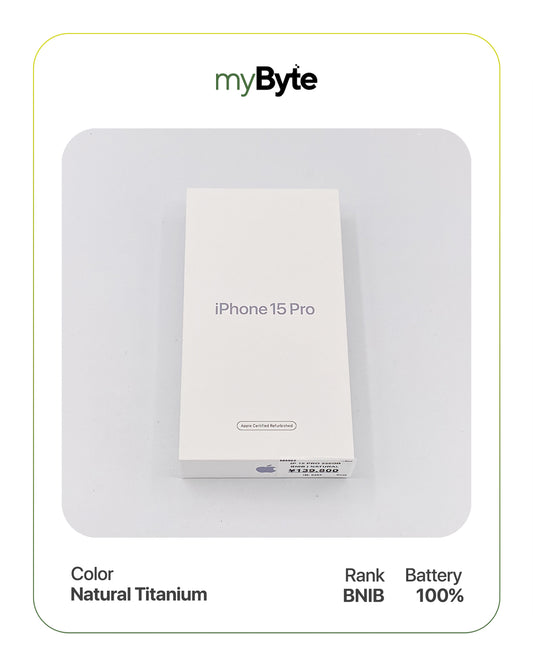 iPhone 15 Pro 5G 256GB (Sim Free) Natural Titanium SIM Free myByte International